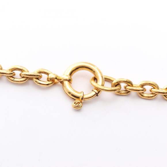 Cc Logo Pendant Necklace Metal #209070C15B - Picture 4 of 6